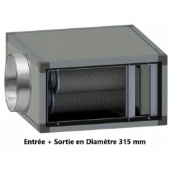 Caisson performance 6 cartouches de charbon actif anti-odeurs pour hotte de cuisine professionnelle