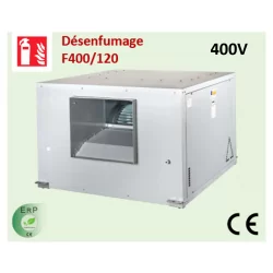 Caisson désenfumage 5000 m3/h-type 10/10- F400/120 - Triphasé pour hotte de cuisine professionnelle